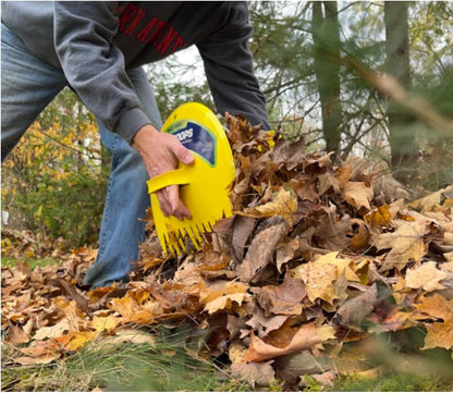 Classic Leaf Scoops - Yellow Collector Leaf Grabbers with Handles for Easy Yard Cleanup - Claw Rake Tips for Gathering and Scooping Leaves and Grass