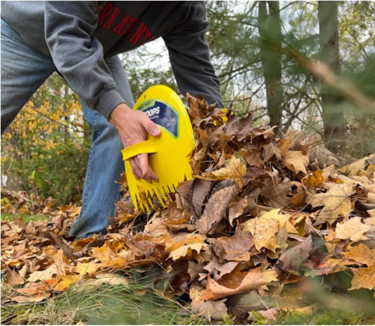 Classic Leaf Scoops - Yellow Collector Leaf Grabbers with Handles for Easy Yard Cleanup - Claw Rake Tips for Gathering and Scooping Leaves and Grass