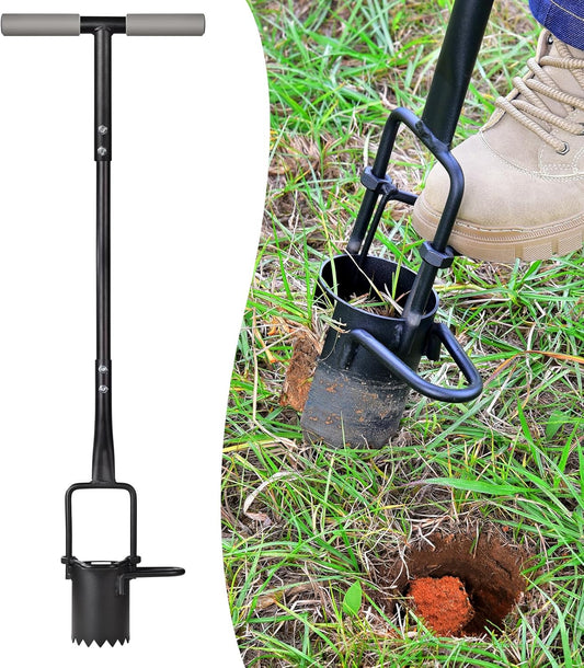 Sod Plugger, Bulb Planter Grass Plug Tool for Digging Holes