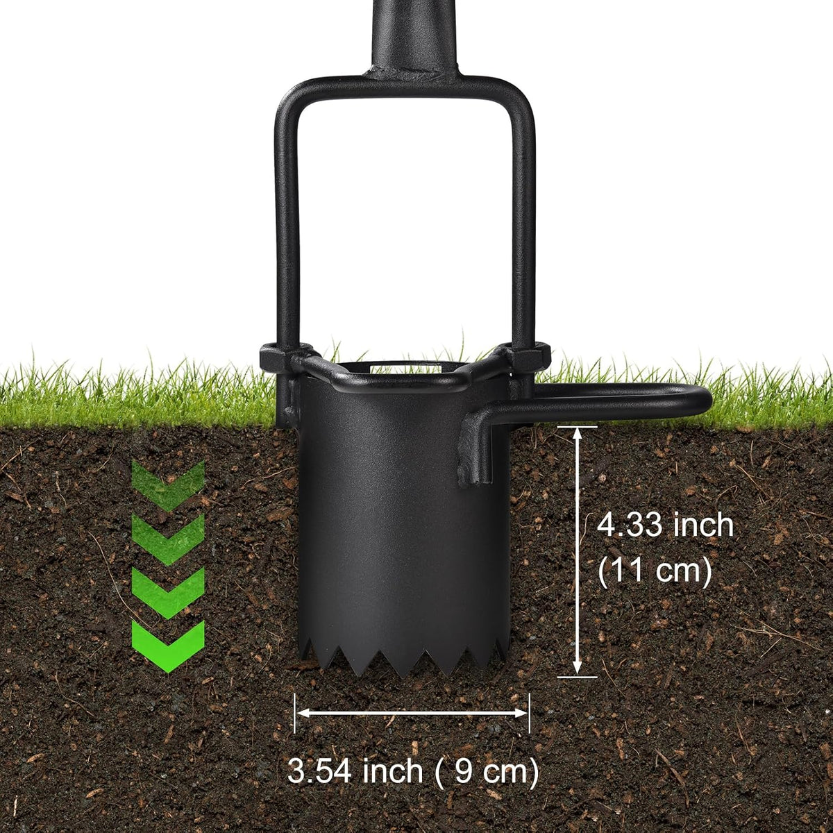 Sod Plugger, Bulb Planter Grass Plug Tool for Digging Holes