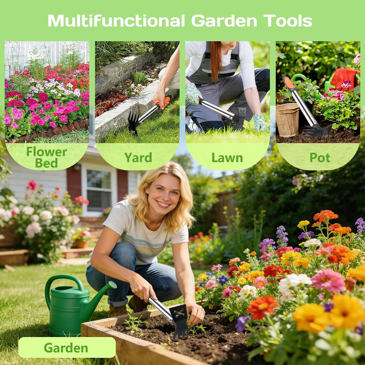 Upgraded Weed Puller, 17" Portable Garden Weed Pulling Tool