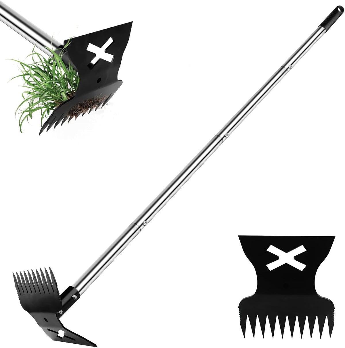 Upgraded Weed Puller, 17" Portable Garden Weed Pulling Tool