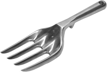 1 Piece Garden Fork Aluminum Alloy Hand Weeder Fork Tool Garden Hand Fork Gardening Hand Fork Hand Weed Fork Lawn Fork Garden Planter Tool for Yard Lawn and Farm, Silver