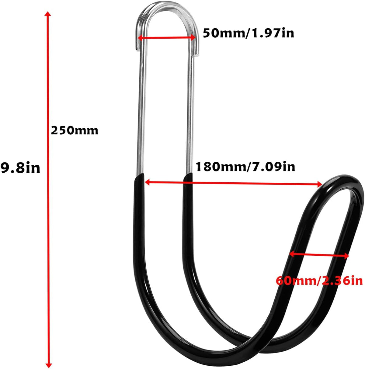 Garden Hose Holder Water Hose Hanger Wall Mounted,304Stainless Steel Solid Hose Hook Holds Up to 50Ft Garden Hose, Expandable Hose, Water Hose(Black Paint 1pcs)