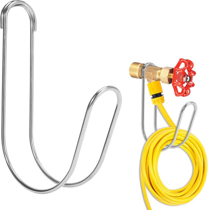 Garden Hose Holder Water Hose Hanger Wall Mounted,304Stainless Steel Solid Hose Hook Holds Up to 50Ft Garden Hose, Expandable Hose, Water Hose(Black Paint 1pcs)