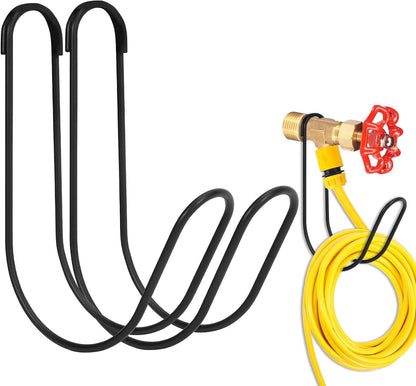 Garden Hose Holder Water Hose Hanger Wall Mounted,304Stainless Steel Solid Hose Hook Holds Up to 50Ft Garden Hose, Expandable Hose, Water Hose(Black Paint 1pcs)