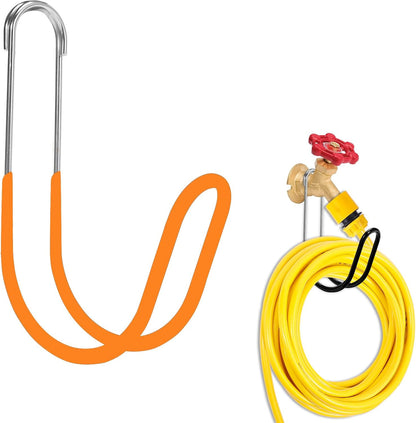 Garden Hose Holder Water Hose Hanger Wall Mounted,304Stainless Steel Solid Hose Hook Holds Up to 50Ft Garden Hose, Expandable Hose, Water Hose(Black Paint 1pcs)