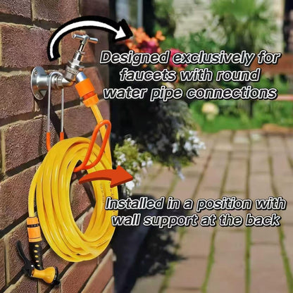 Garden Hose Holder Water Hose Hanger Wall Mounted,304Stainless Steel Solid Hose Hook Holds Up to 50Ft Garden Hose, Expandable Hose, Water Hose(Black Paint 1pcs)