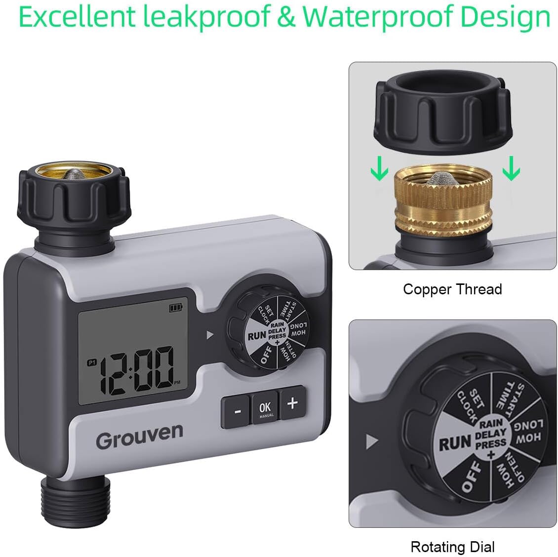 WiFi Sprinkler Timer 2 Outlet APP Control via 2.4Ghz for Garden