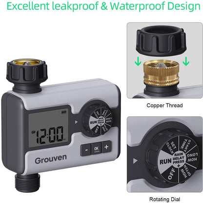 WiFi Sprinkler Timer 2 Outlet APP Control via 2.4Ghz for Garden