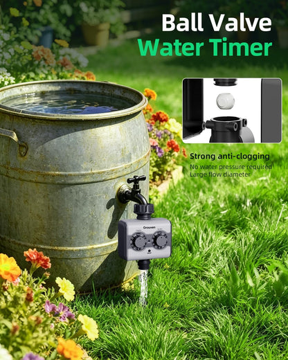 WiFi Sprinkler Timer 2 Outlet APP Control via 2.4Ghz for Garden