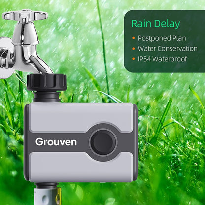 WiFi Sprinkler Timer 2 Outlet APP Control via 2.4Ghz for Garden