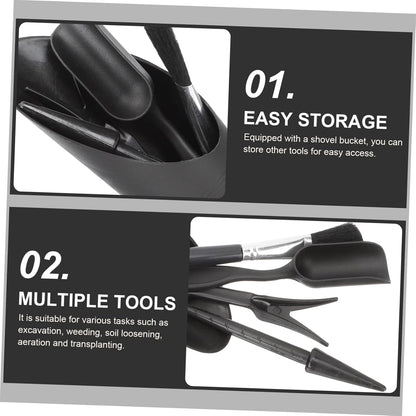 UKCOCO 2 Sets Garden Tool Set Succulent Tools Hand Gardening Trowels Care Tool Garden Tools Kit Transplant Tongs Succulents Potted Gardening Supplies Flowerpot Tool Planting Plastic Black