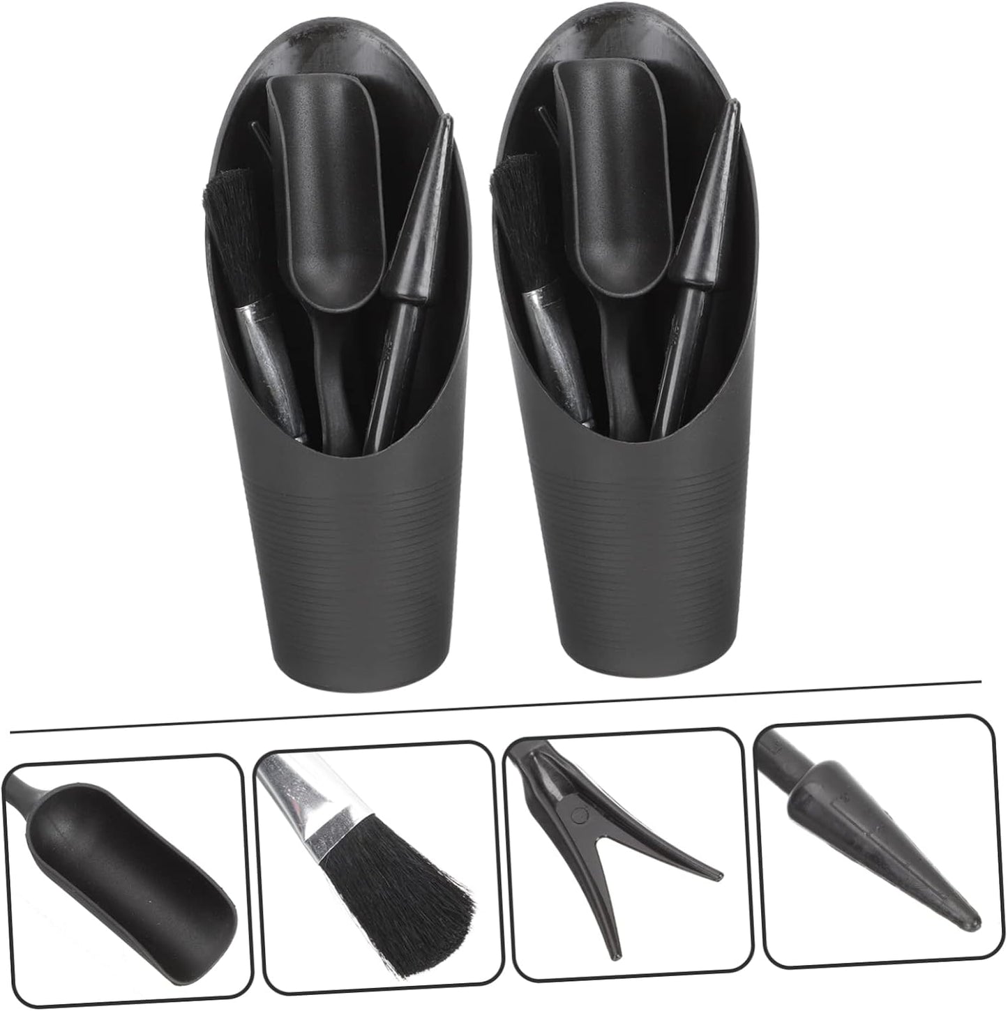 UKCOCO 2 Sets Garden Tool Set Succulent Tools Hand Gardening Trowels Care Tool Garden Tools Kit Transplant Tongs Succulents Potted Gardening Supplies Flowerpot Tool Planting Plastic Black