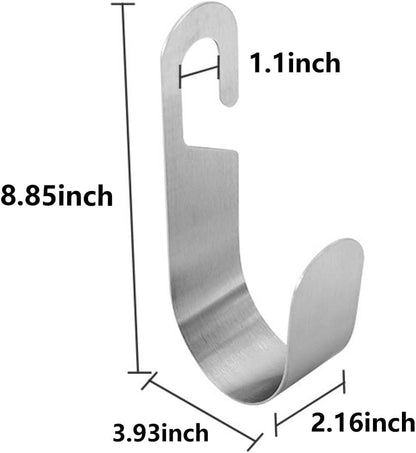 304 Stainless Steel Garden Hose Hanger, Rustproof No-Tool Mount & Holder, Heavy Duty Wall Hook for Outdoor Water, Keeps Hose Off Ground for Garden Workshop
