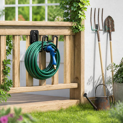 304 Stainless Steel Garden Hose Hanger, Rustproof No-Tool Mount & Holder, Heavy Duty Wall Hook for Outdoor Water, Keeps Hose Off Ground for Garden Workshop