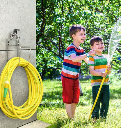 304 Stainless Steel Garden Hose Hanger, Rustproof No-Tool Mount & Holder, Heavy Duty Wall Hook for Outdoor Water, Keeps Hose Off Ground for Garden Workshop