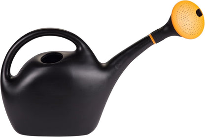 Easy Pour Watering Can - Black - 1.6 Gallon (204 Oz), Durable Construction, Dual Handles, Sprinkle & Stream Functionality, Plants & Gardening