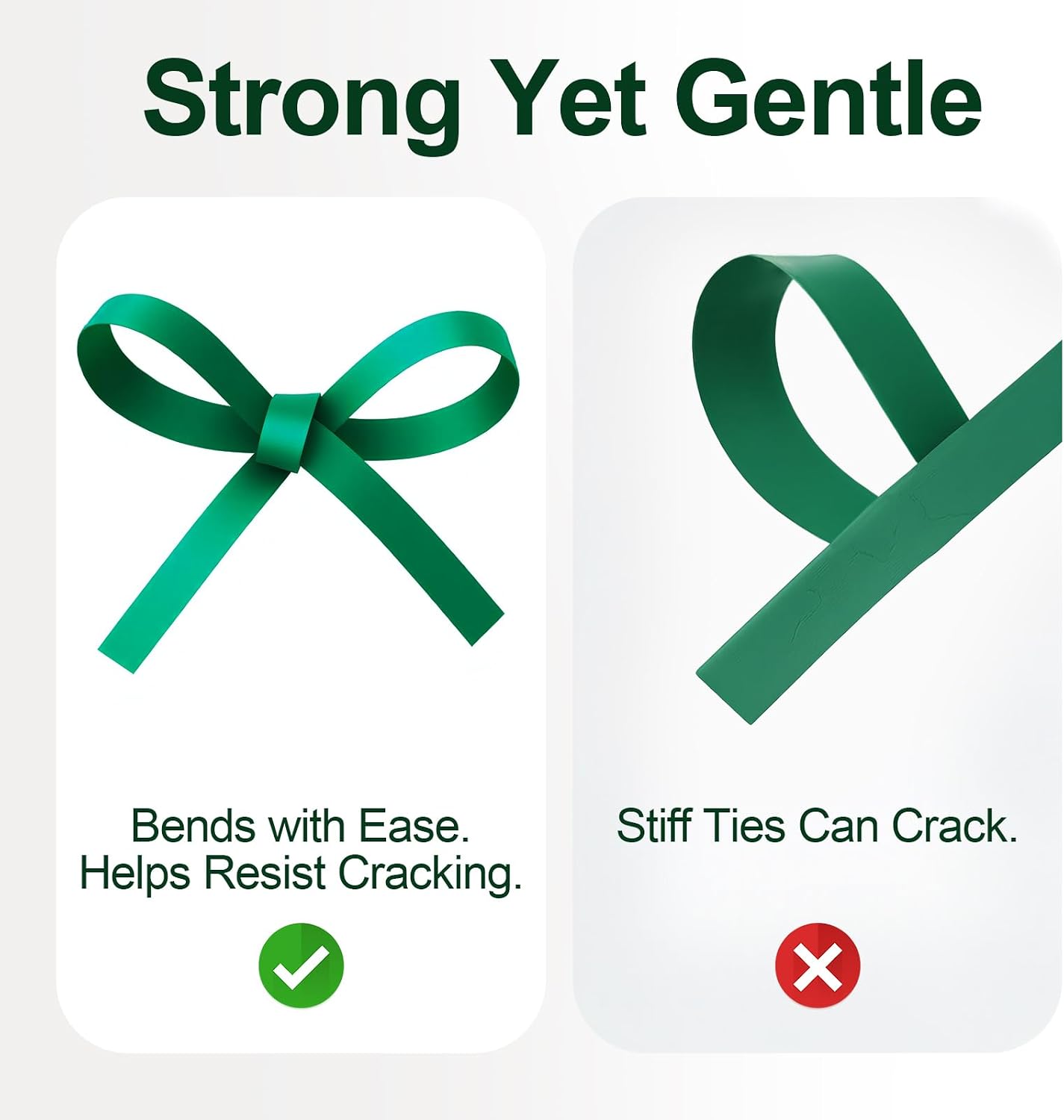 Plant Tie Tape – 2 Rolls (394 ft Total), 0.5" Wide, Non-Adhesive Stretch PVC Garden Ties for Tomato, Vine, Rose & Tree Support, Reusable & Weather-Resistant, Includes Mesh Bag & Binder Clip