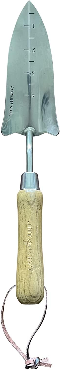 Garden Tool Set 3pc Hand Trowel Transplanter Cultivator – Heavy Duty Rust Resistant Stainless Steel – Classic Ergonomic Wooden Handle – Perfect Gardening Tool Kit Gifts for Women and Men