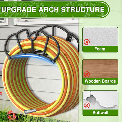 Garden Hose Holder Wall Mount, Super Stable Hose Hanger, 1 Pack
