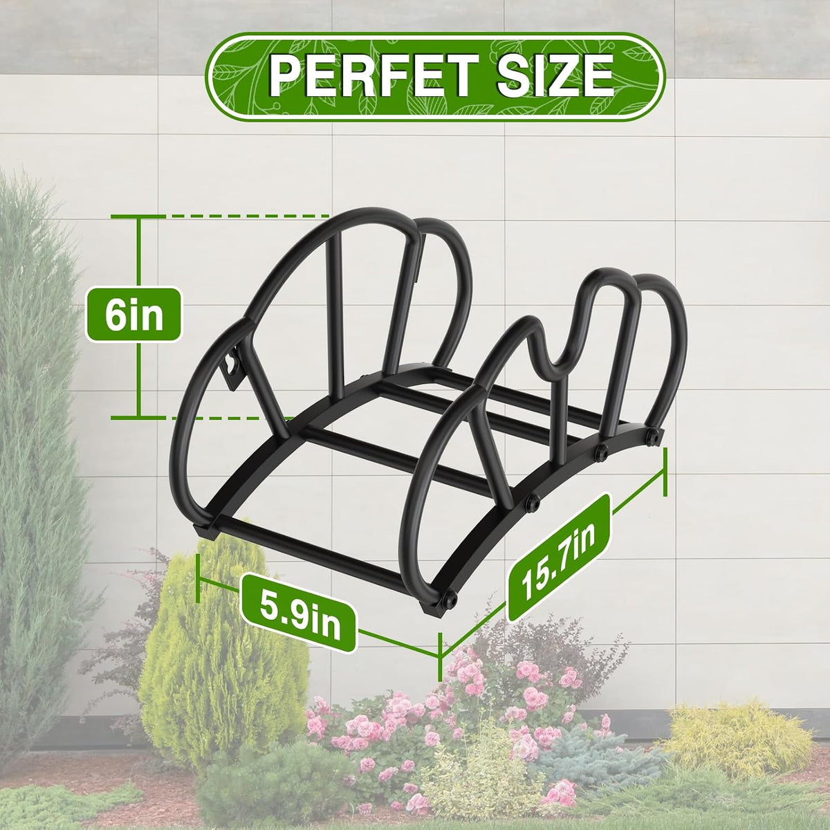 Garden Hose Holder Wall Mount, Super Stable Hose Hanger, 1 Pack
