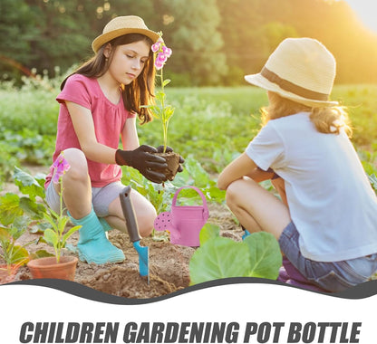 Kids Mini Metal Watering Cans - 6pcs Gardening Set for Home Plants