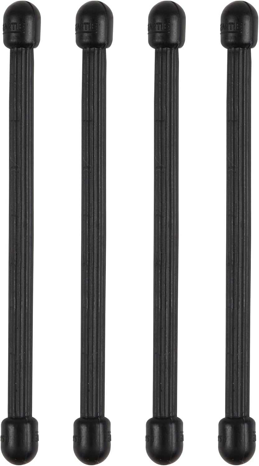 GT3-4PK-A1 Original Gear, Reusable Rubber Twist Tie, Made in The USA, 3-Inch, 3" - 4-Pack, Colors may vary, 4 Count