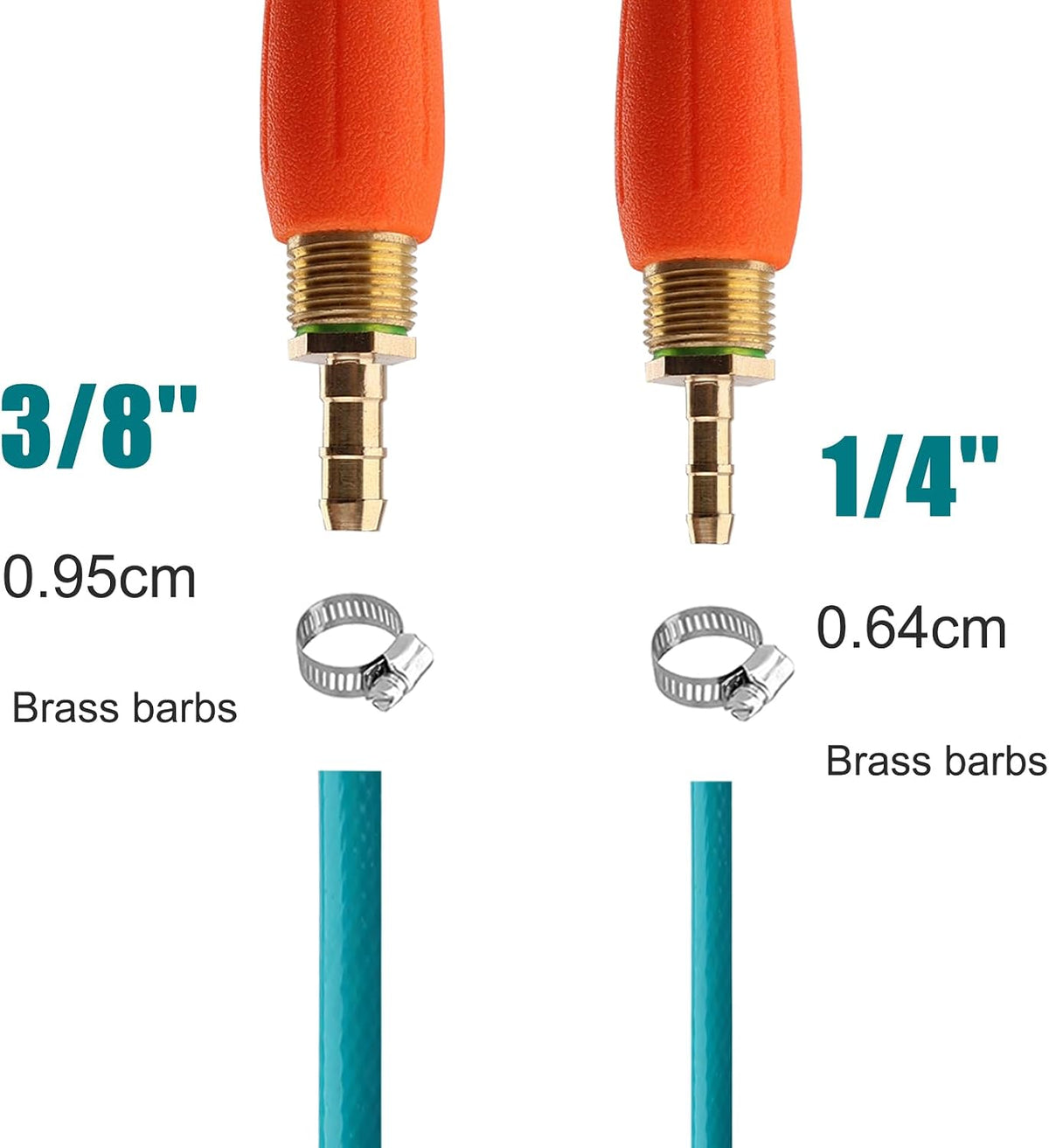 All Metal 29 Inches Sprayer Wand,Suitable for 1/2" & 3/8" Hose Quick Connectors, 1/4" & 3/8" Brass Barb Sprayer Wand Replacement Built-in Shut Valve Stainless Steel Spray Wand, w/Hose Connector