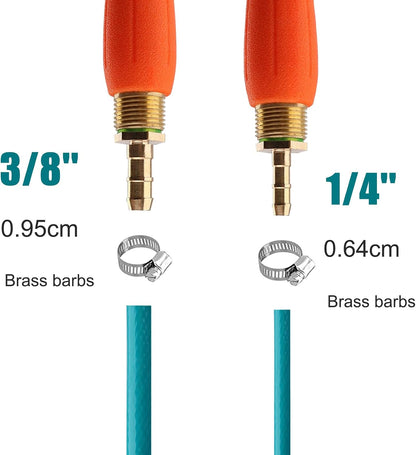 All Metal 29 Inches Sprayer Wand,Suitable for 1/2" & 3/8" Hose Quick Connectors, 1/4" & 3/8" Brass Barb Sprayer Wand Replacement Built-in Shut Valve Stainless Steel Spray Wand, w/Hose Connector