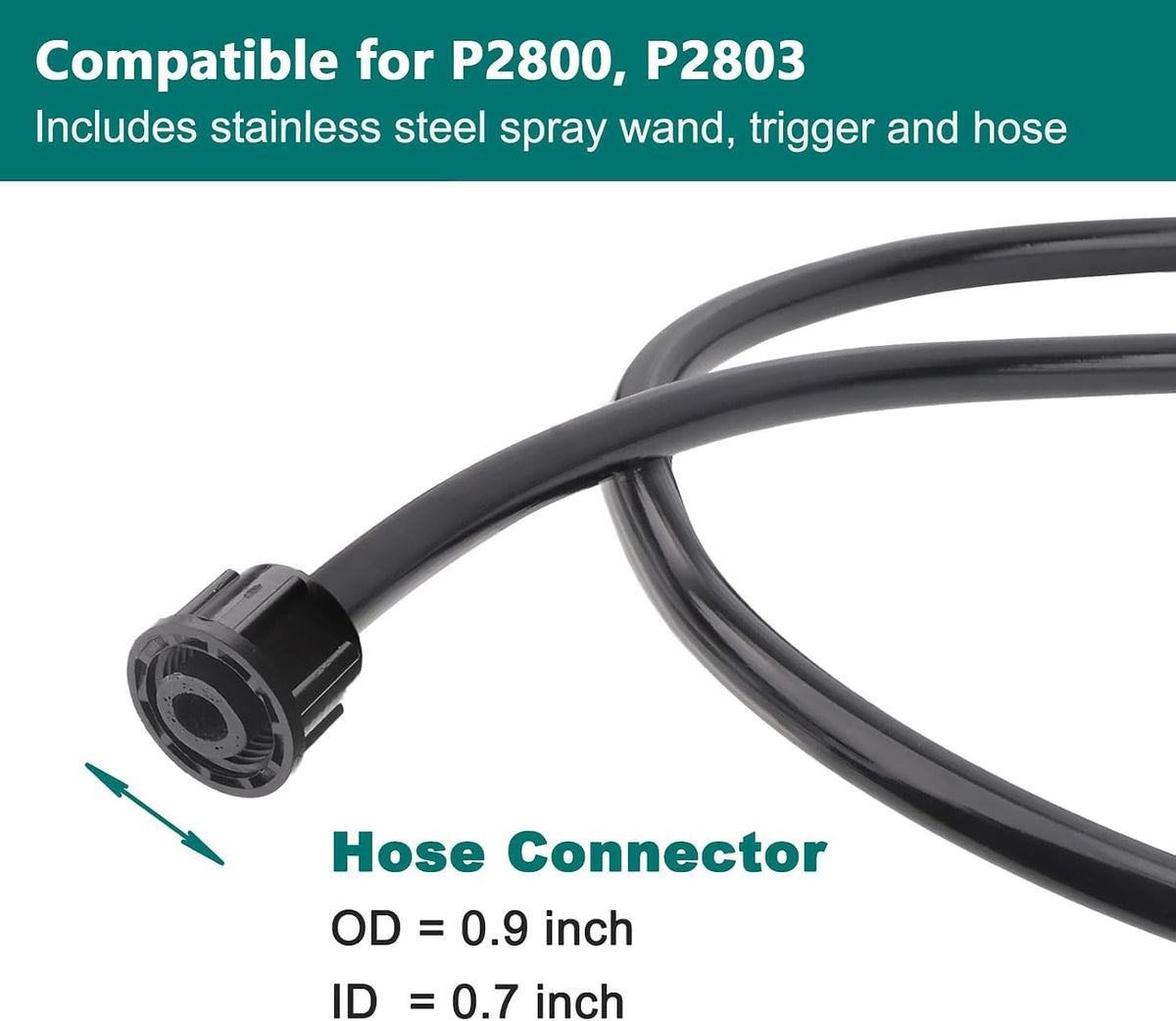 All Metal 29 Inches Sprayer Wand,Suitable for 1/2" & 3/8" Hose Quick Connectors, 1/4" & 3/8" Brass Barb Sprayer Wand Replacement Built-in Shut Valve Stainless Steel Spray Wand, w/Hose Connector