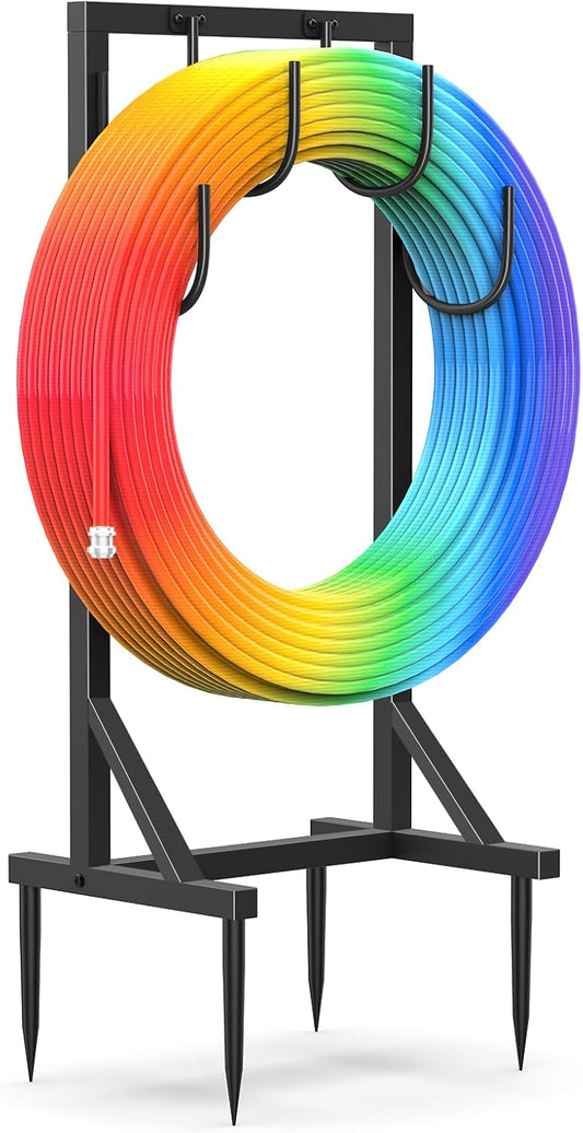 Garden Water Hose Holder for Outside Hose Stand Hanger Rack Freestanding