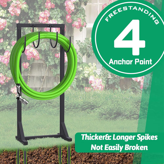 Garden Water Hose Holder for Outside Hose Stand Hanger Rack Freestanding