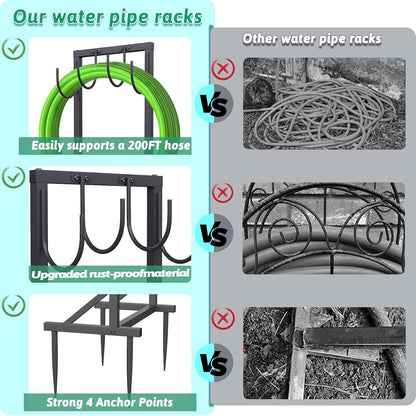 Garden Water Hose Holder for Outside Hose Stand Hanger Rack Freestanding