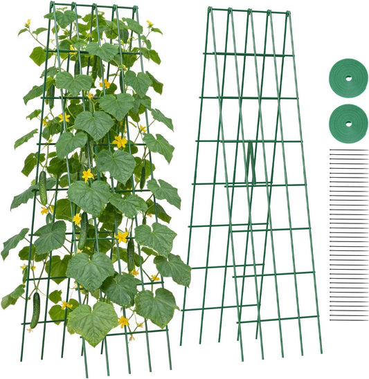 A-Frame Cucumber Trellis 59.4" 2 Pack, Foldable Metal