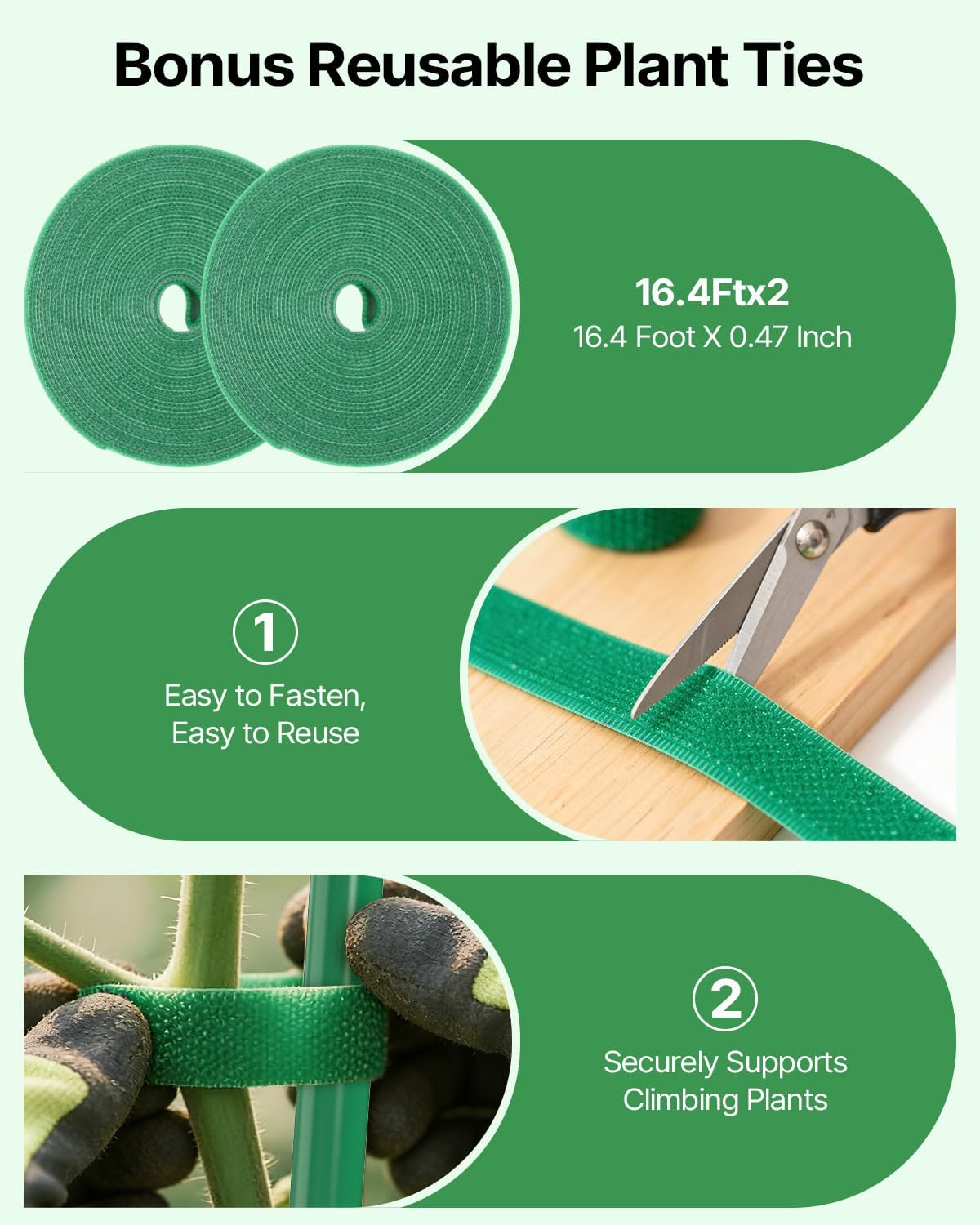 A-Frame Cucumber Trellis 59.4" 2 Pack, Foldable Metal