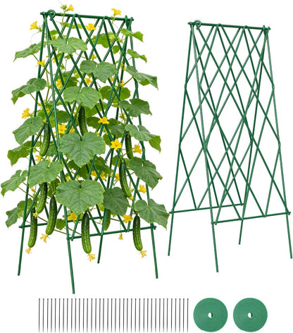 A-Frame Cucumber Trellis 59.4" 2 Pack, Foldable Metal