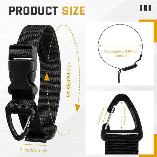 6 Pack Adjustable Extension Cord Holder Straps,Black