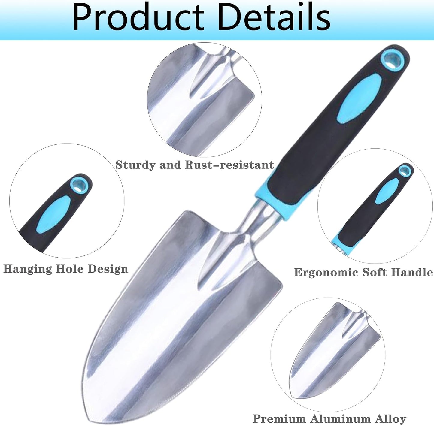 Garden Shovel Garden Hand Trowel, Heavy Duty Gardening Hand Tools