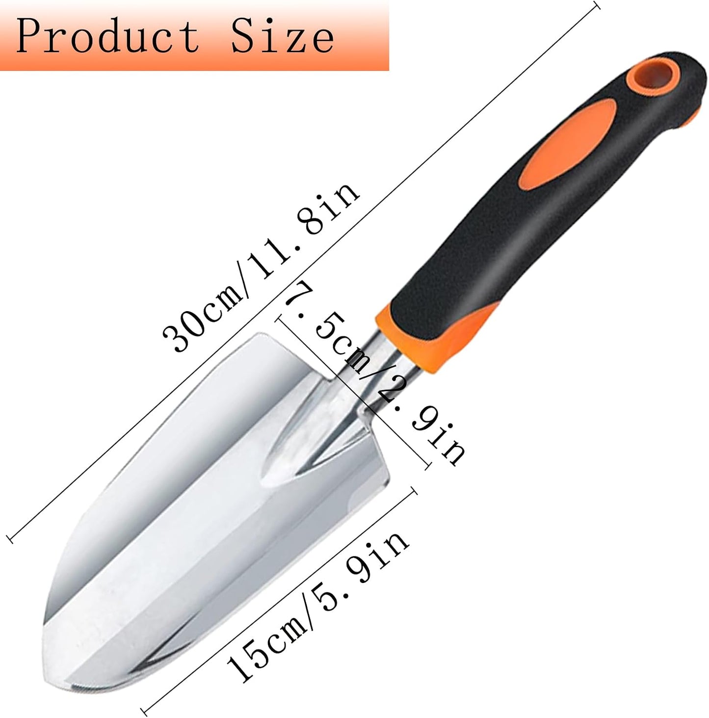Garden Shovel Garden Hand Trowel, Heavy Duty Gardening Hand Tools