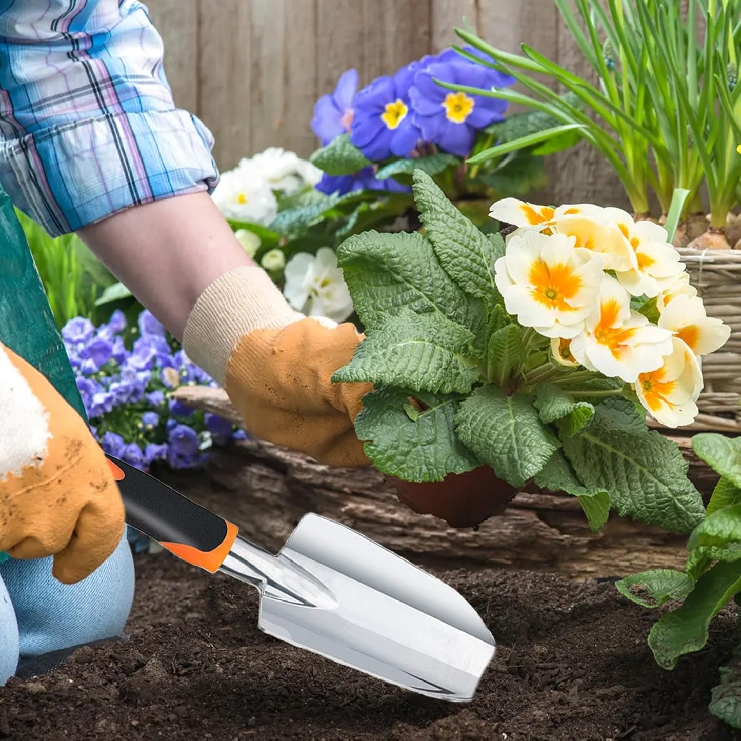 Garden Shovel Garden Hand Trowel, Heavy Duty Gardening Hand Tools
