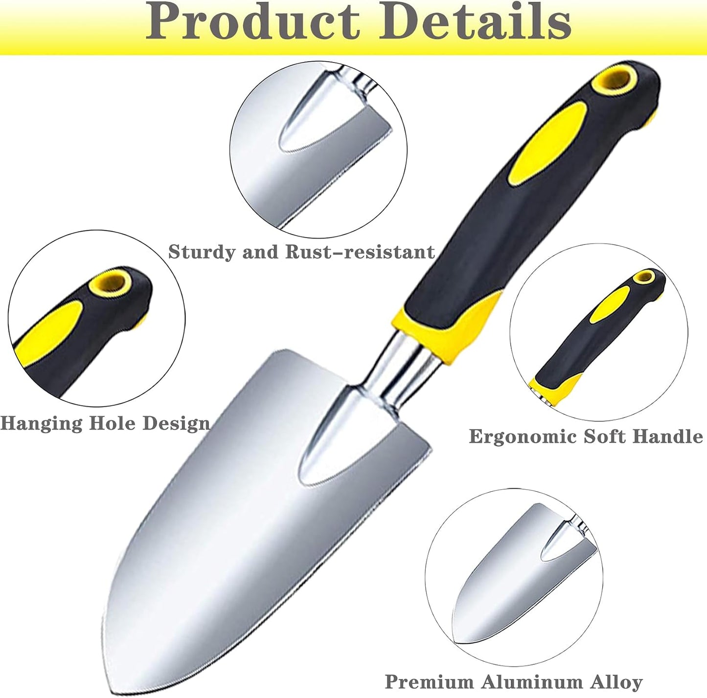 Garden Shovel Garden Hand Trowel, Heavy Duty Gardening Hand Tools
