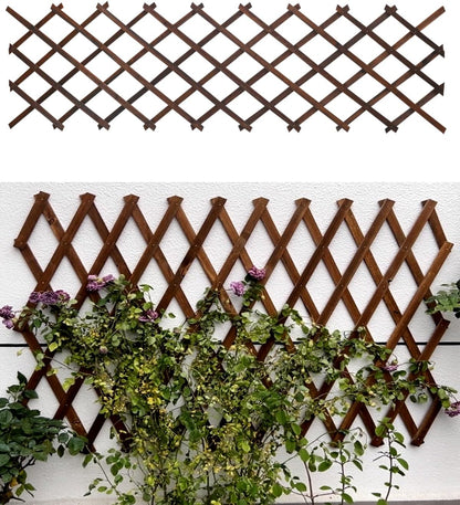 2Pack Expandable Wooden Lattice Wall,Plant Garden Trellis for Climbing Plants Outdoor, Plant Vertical Rack Wall Decor Indoor