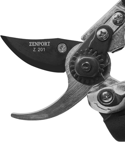 Z201 Heavy Duty Pruner, Bypass Euro, Black Handles, Steel, 8-Inch