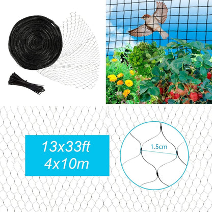 Bird Netting, 13 x 33 Ft Heavy Duty Fruit Tree Netting for Garden