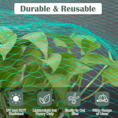 Bird Netting, 13 x 33 Ft Heavy Duty Fruit Tree Netting for Garden