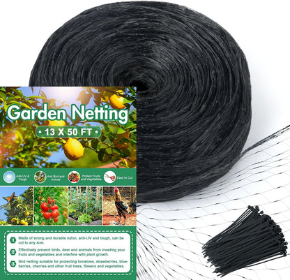 Bird Netting, 13 x 33 Ft Heavy Duty Fruit Tree Netting for Garden