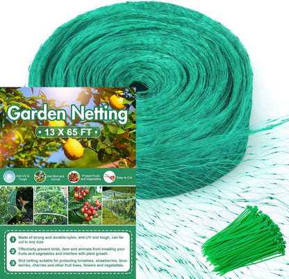 Bird Netting, 13 x 33 Ft Heavy Duty Fruit Tree Netting for Garden