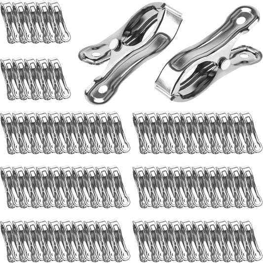 70 Pcs 2 Inch Greenhouse Clamps Stainless Steel Garden Clips Anti-Wind Greenhouse Clamp with Strong Grip to Greenhouse Frame Garden Hoops Plant Cover Heavy Duty Metal Beach Towel Clips