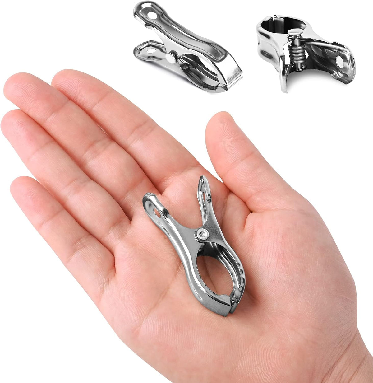 70 Pcs 2 Inch Greenhouse Clamps Stainless Steel Garden Clips Anti-Wind Greenhouse Clamp with Strong Grip to Greenhouse Frame Garden Hoops Plant Cover Heavy Duty Metal Beach Towel Clips